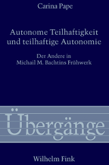 Cover of the monograph'Autonome Teilhaftigkeit und teilhaftige Autonomie' by Carina Pape